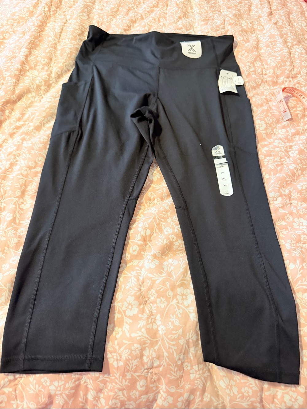 Xersion Black High-Rise Crop Leggings